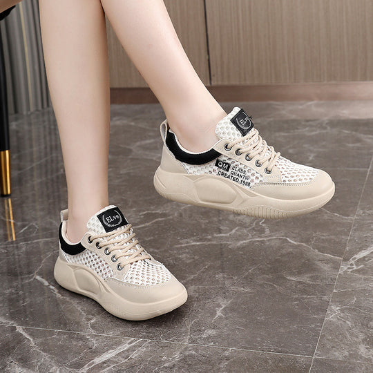 Damen Atmungsaktive Sneakers mit modischem Netzdesign und dämpfender Sohle EB