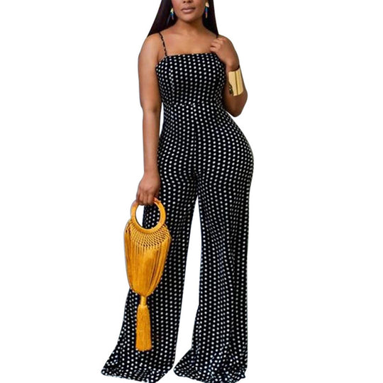 Damen lässiger Jumpsuit mit raffiniertem Rückenschnitt und weitem Bein EB