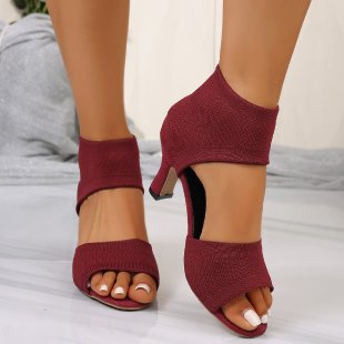Damen Slingback-Sandaletten mit elastischem Netzdesign EB