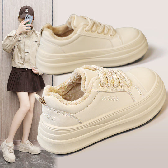 Damen modische Sneakers mit warmem Innenfutter und komfortabler Dämpfung EB
