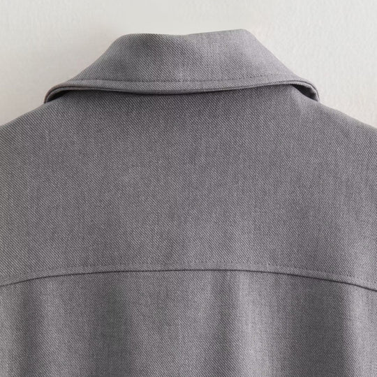 Damen komfortable Oversize-Jacke mit praktischen Taschen EB