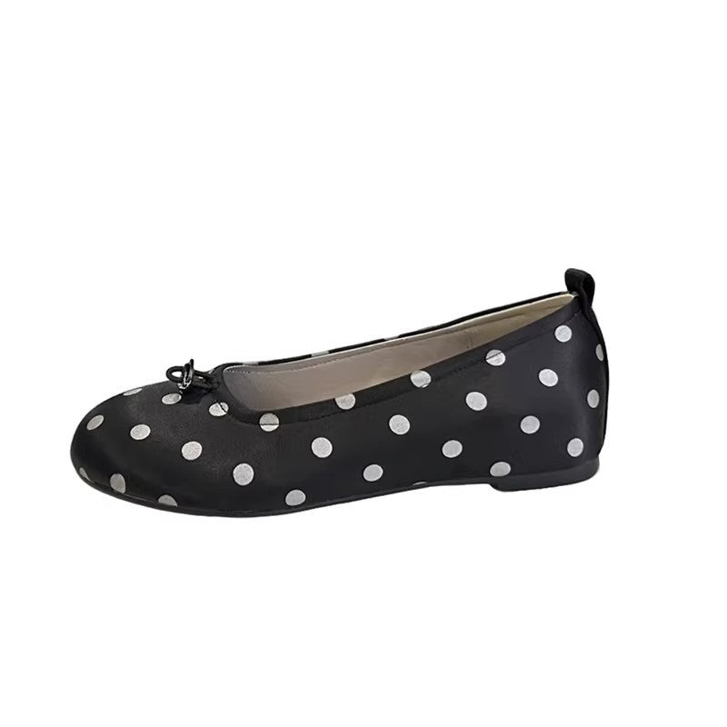 Damen elegante Ballerinas mit verspieltem Punkte-Design und komfortablem Fußbett EB