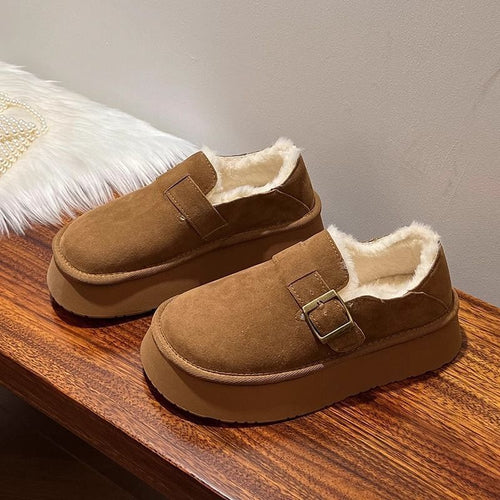 Damen Bequeme Slipper mit Futter und elastischem Riemen EB