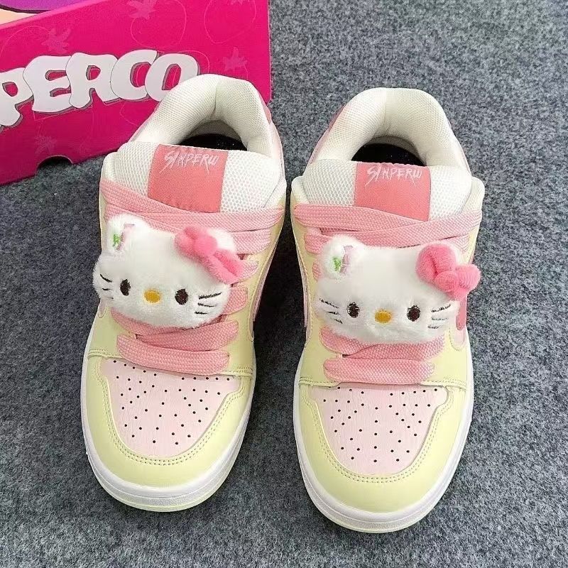 Damen Sportliche Sneakers mit niedlichem Tierdesign EB