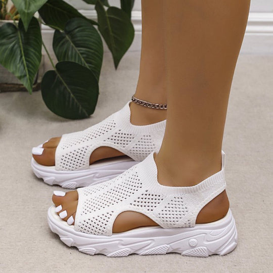 Damen Sportliche Sneakers mit atmungsaktivem Mesh-Obermaterial EB