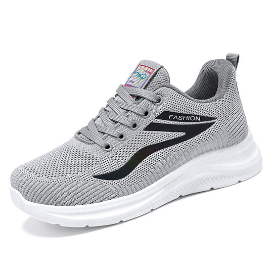 Damen nan ultraleichter Strick-Fitness-Sneaker mit nahtlosem Atmungsnetz, stoßdämpfender EVA-Wabenlaufsohle und verstärkter Zehenkappe EB
