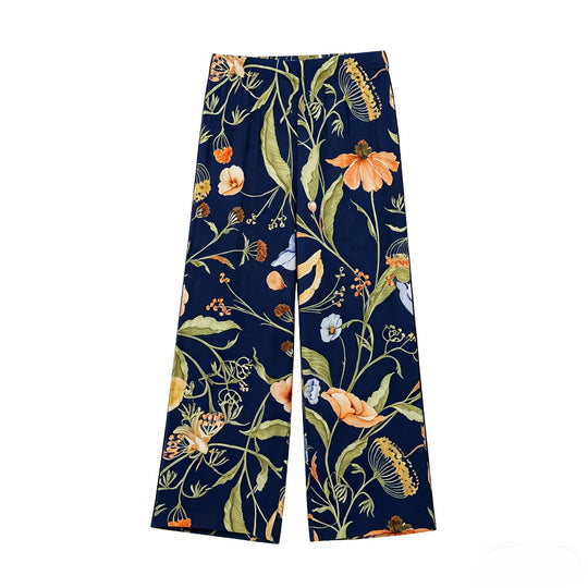 Damen Palazzo-Hose mit floralen Mustern EB