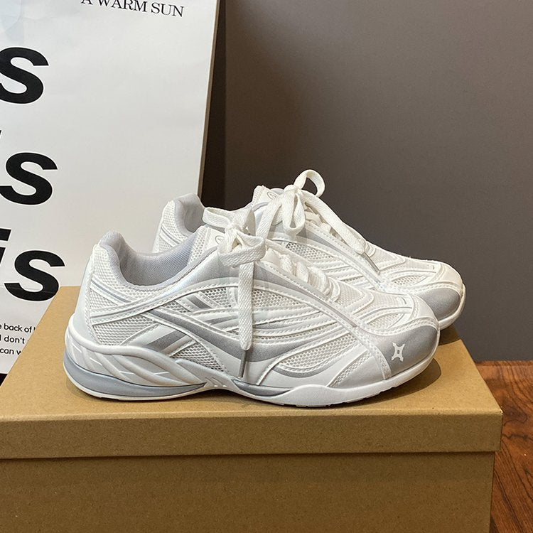 Damen sportliche Laufschuhe mit atmungsaktiver Mesh-Konstruktion und rutschfester Sohle EB