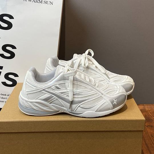 Damen sportliche Laufschuhe mit atmungsaktiver Mesh-Konstruktion und rutschfester Sohle EB