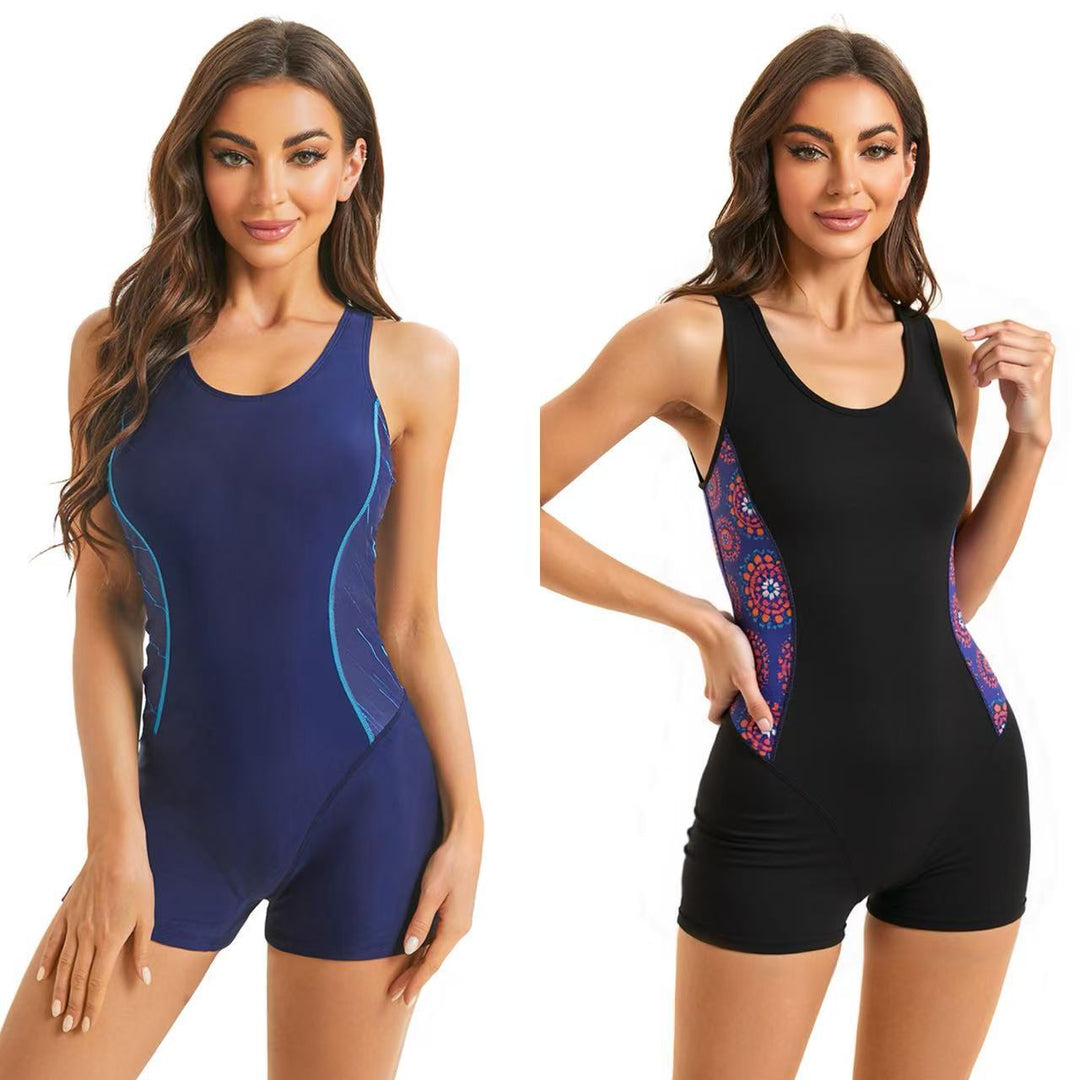 Damen Sportlicher Einteiler mit floralem Design EB
