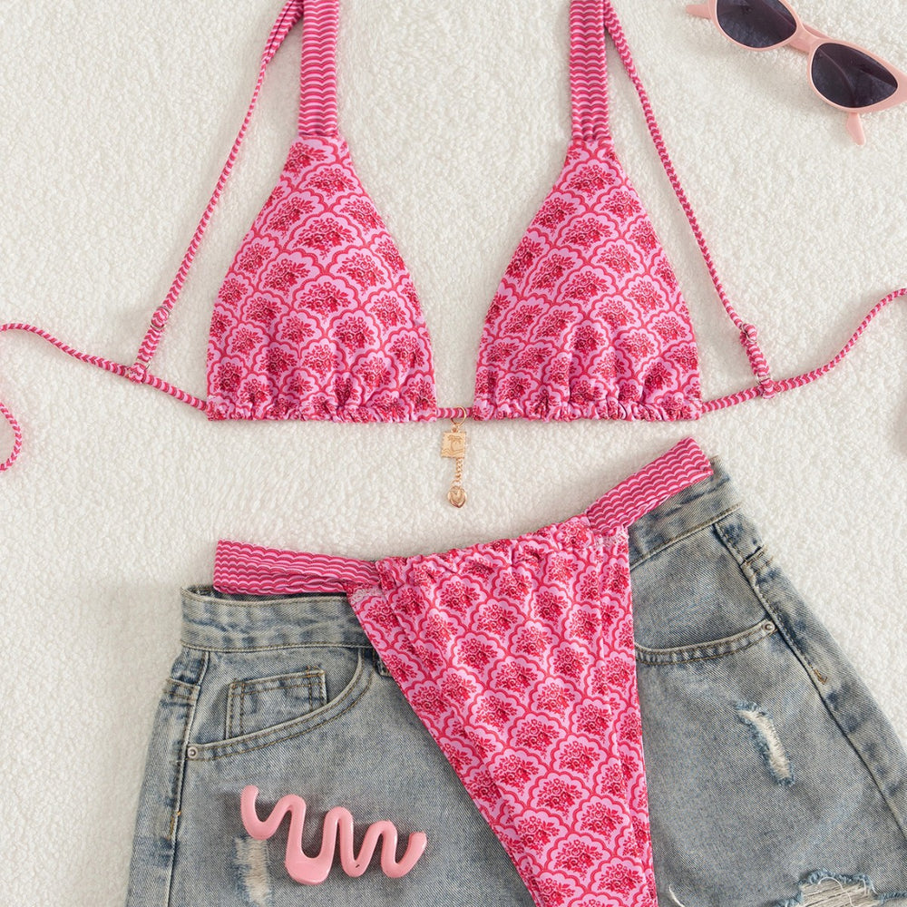 Damen Bikini-Set mit floralem Design EB