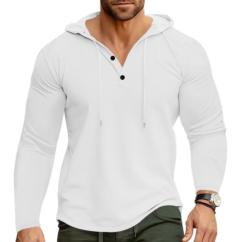 Herren lässiges Kapuzenshirt mit strukturierter Oberfläche EB