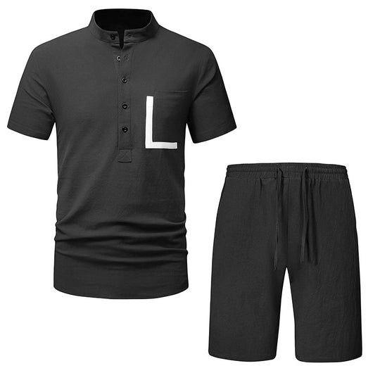Herren Freizeitset mit modernem Stehkragen und sportlichem Design EB