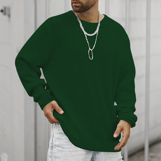 Herren Grobstrickpullover mit modernem Schnitt und kuscheligem Innenfutter EB