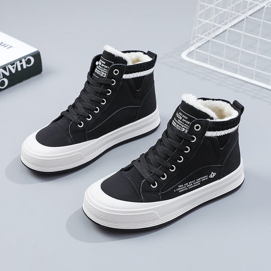 Damen gefütterte High-Top Sneakers mit strapazierfähigem Obermaterial und rutschfester Sohle EB