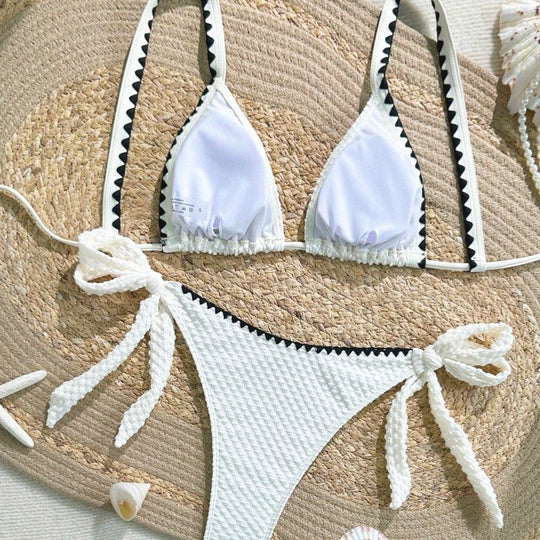 Damen Bikini-Set mit raffinierten Rüschendetails und verstellbaren Trägern EB