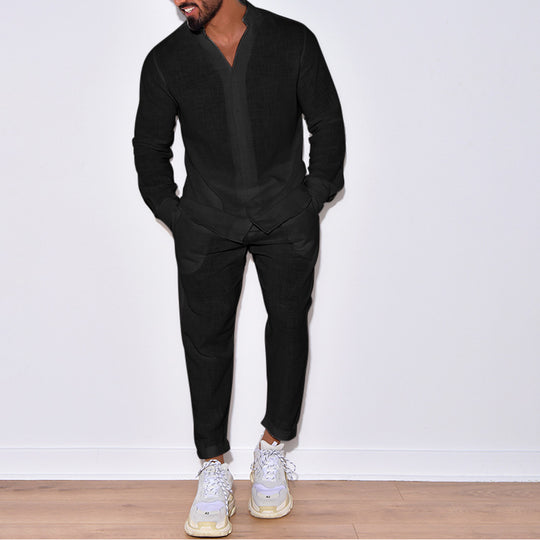 Herren Leinenanzug mit modernem Schnitt und lässigem Look EB