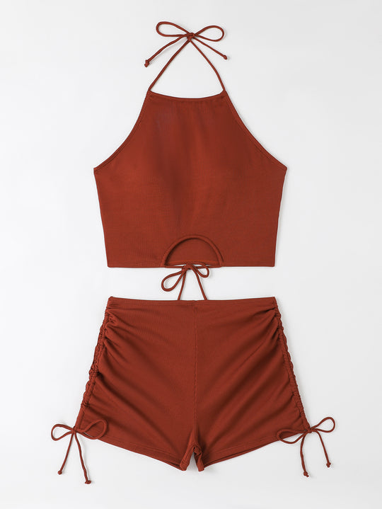 Damen Freizeit-Bikini-Set mit Raffungen EB