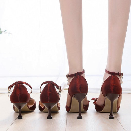 Damen elegante Slingback-Pumps mit modischem Schleifenakzent EB