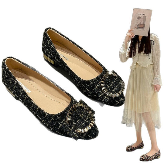 Damen elegante Slipper mit glitzerndem Schmuckdetail EB