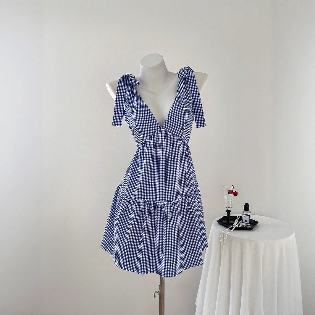 Damen Sommerkleid mit Rüschendetails und verstellbaren Trägern EB