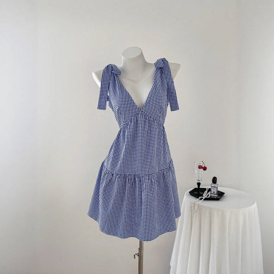 Damen Sommerkleid mit Rüschendetails und verstellbaren Trägern EB