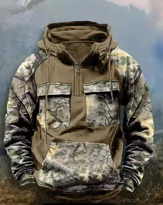 Herren Camouflage Funktionskapuzenpullover EB