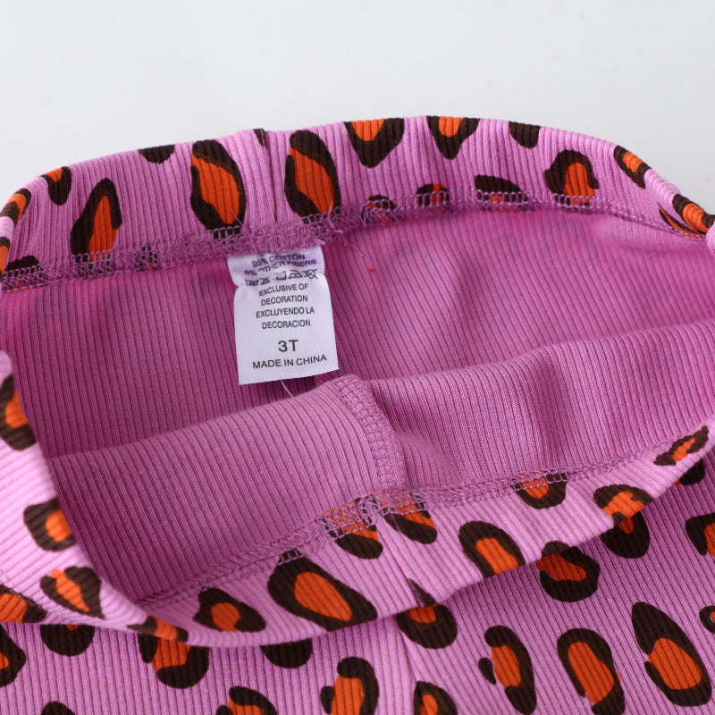 Damen legere Leggings mit animalischem Muster EB