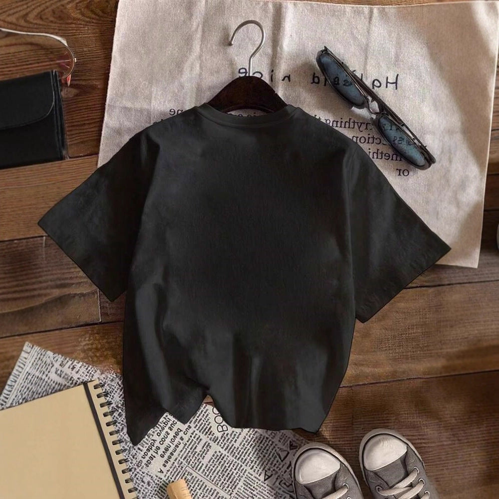 Damen Oversized T-Shirt mit kreativem Statementdruck EB