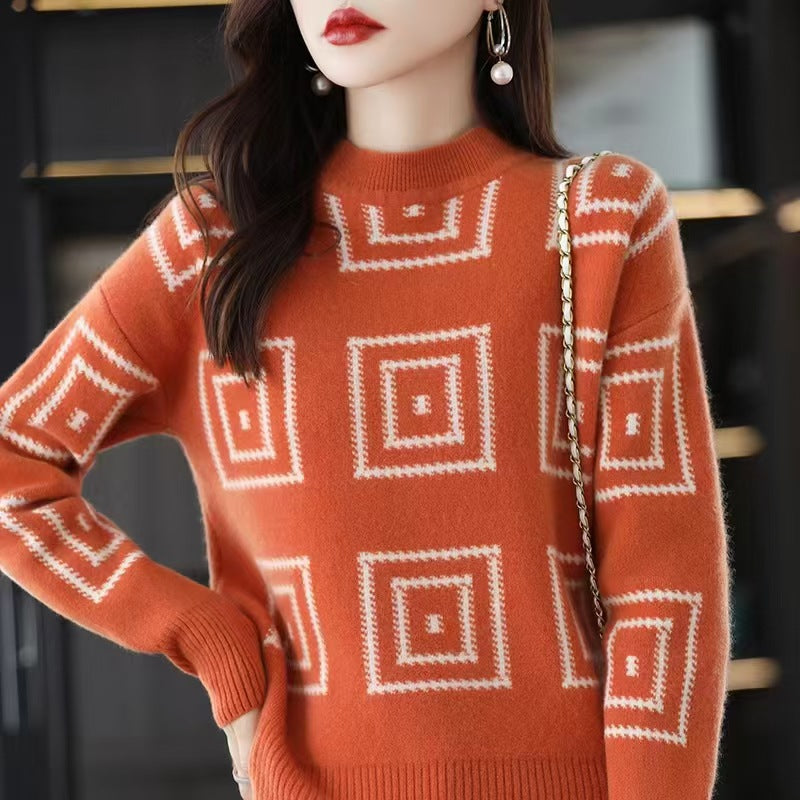 Damen gemusterter Pullover EB