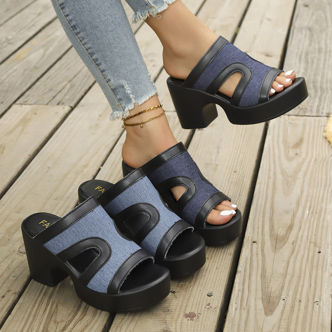 Damen Wedge-Sandaletten mit modischem Design und ergonomischem Fußbett EB