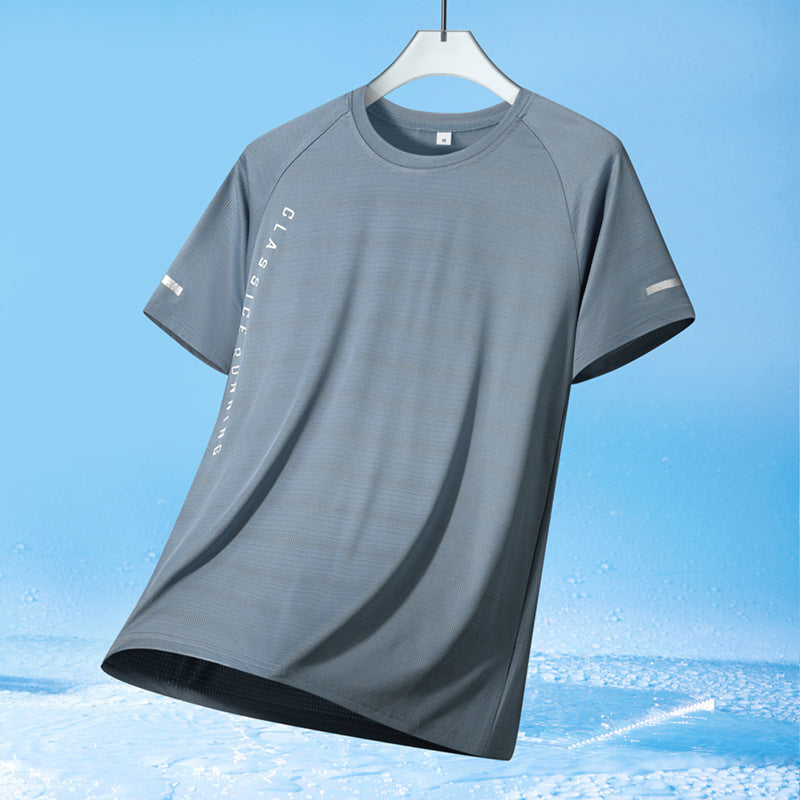 Herren nan atmungsaktives Funktionslaufshirt mit Raglanärmeln und reflektierenden Akzenten EB