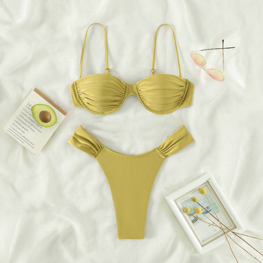 Damen Balconette Bikini mit Rüschendetails EB
