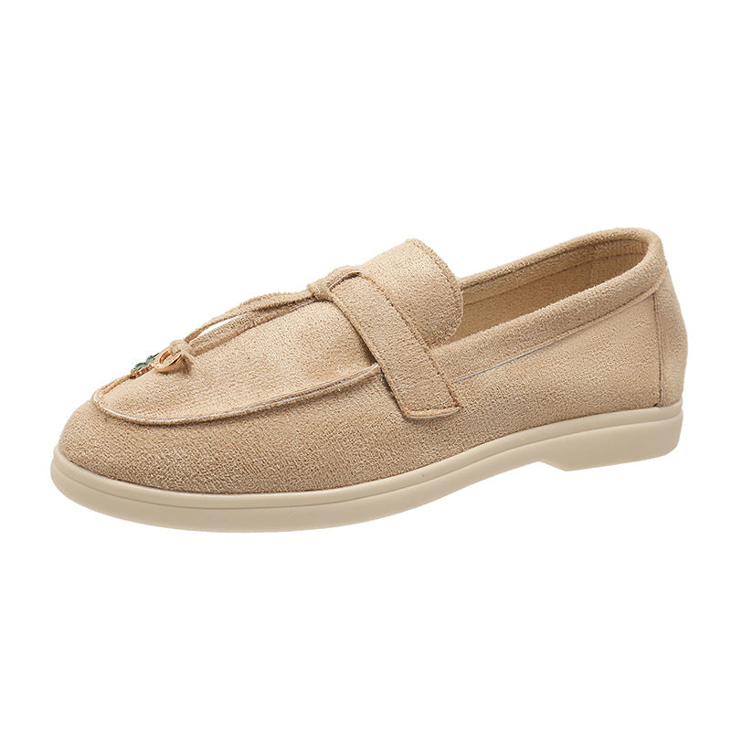 Damen Mokassins mit modischer Schleifenapplikation EB