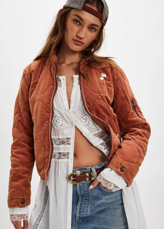 Damen gesteppte Bomberjacke EB