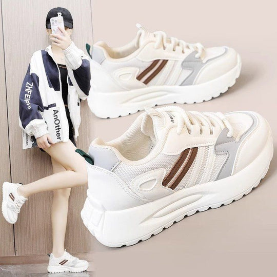 Damen Sportliche Sneaker mit atmungsaktiver Mesh-Oberfläche und dämpfender Sohle EB
