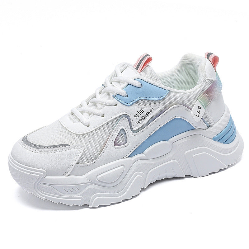 Damen Sportliche Chunky Sneakers mit atmungsaktiver Netzstruktur und stabiler Sohle EB