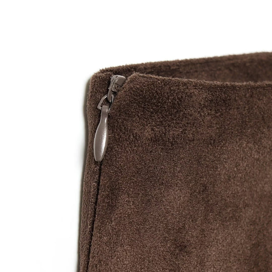 Damen A-linien Rock aus weichem Wildlederimitat mit elegantem Fall EB
