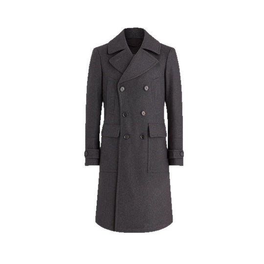Herren klassischer Dufflecoat mit doppeltem Knopfverschluss und praktischen Taschen EB