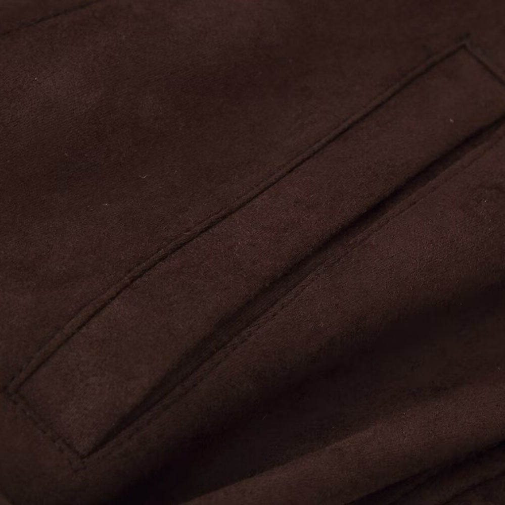 Damen elegante Oversized-Bomberjacke mit Taillengürtel EB
