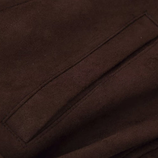 Damen elegante Oversized-Bomberjacke mit Taillengürtel EB