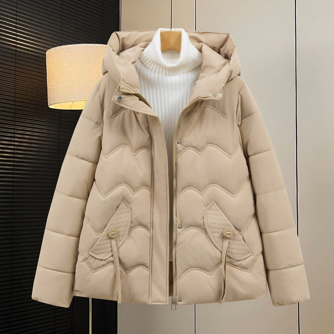 Damen Steppjacke mit Kapuze und Eingrifftaschen EB