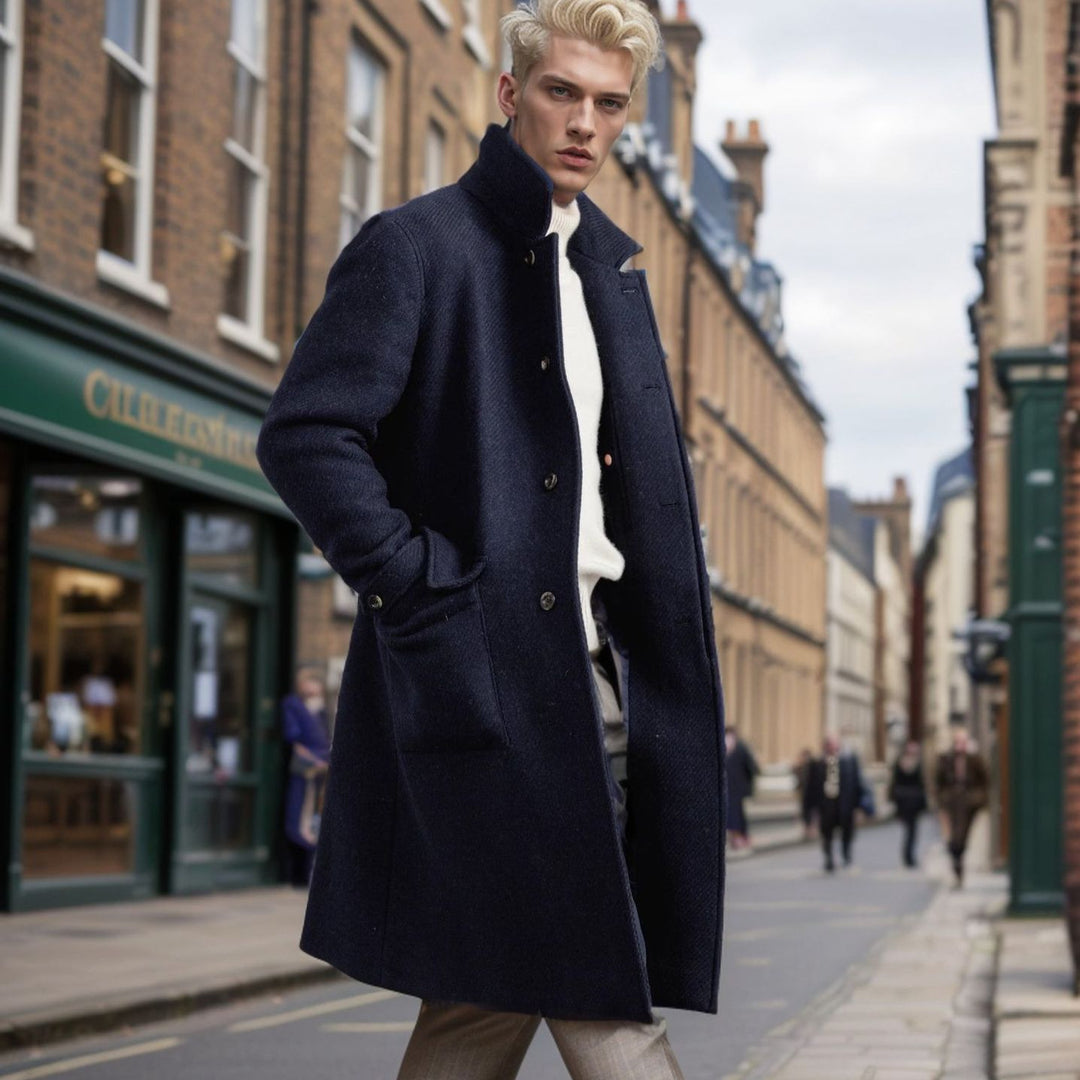 Herren eleganter Wool Peacoat EB