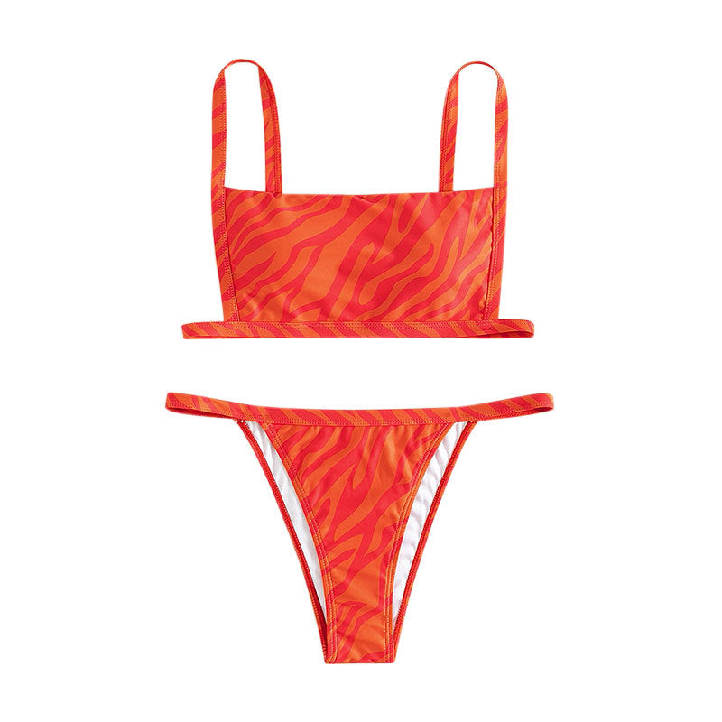 Damen Bikini-Set mit trendigem Schnitt und aufregendem Leopardenmuster EB