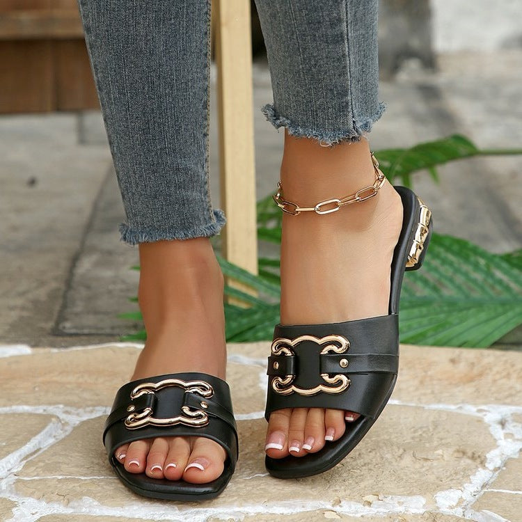 Damen modische Riemchensandalen mit luxuriöser Schmuckverzierung EB