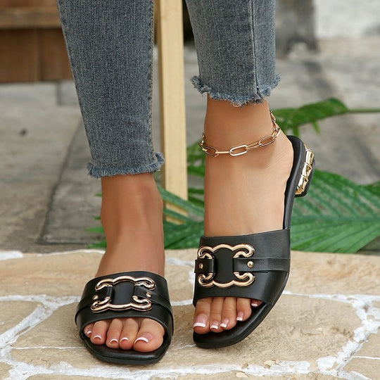 Damen modische Riemchensandalen mit luxuriöser Schmuckverzierung EB