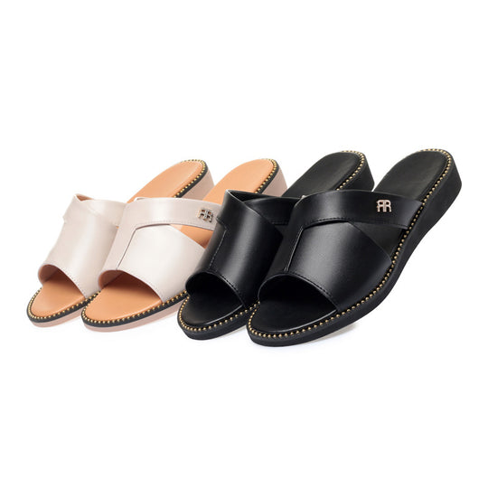 Damen elegante Sandalen mit modischem Verschlussdetail und rutschfester Sohle EB