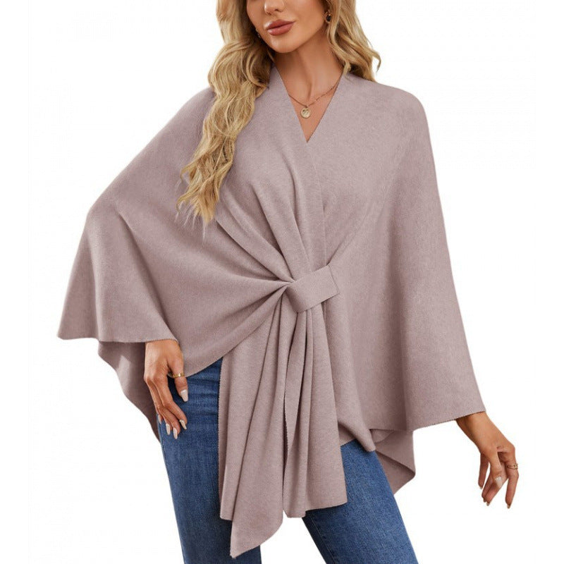 Damen modischer Wickelmantel mit trendigem Design EB