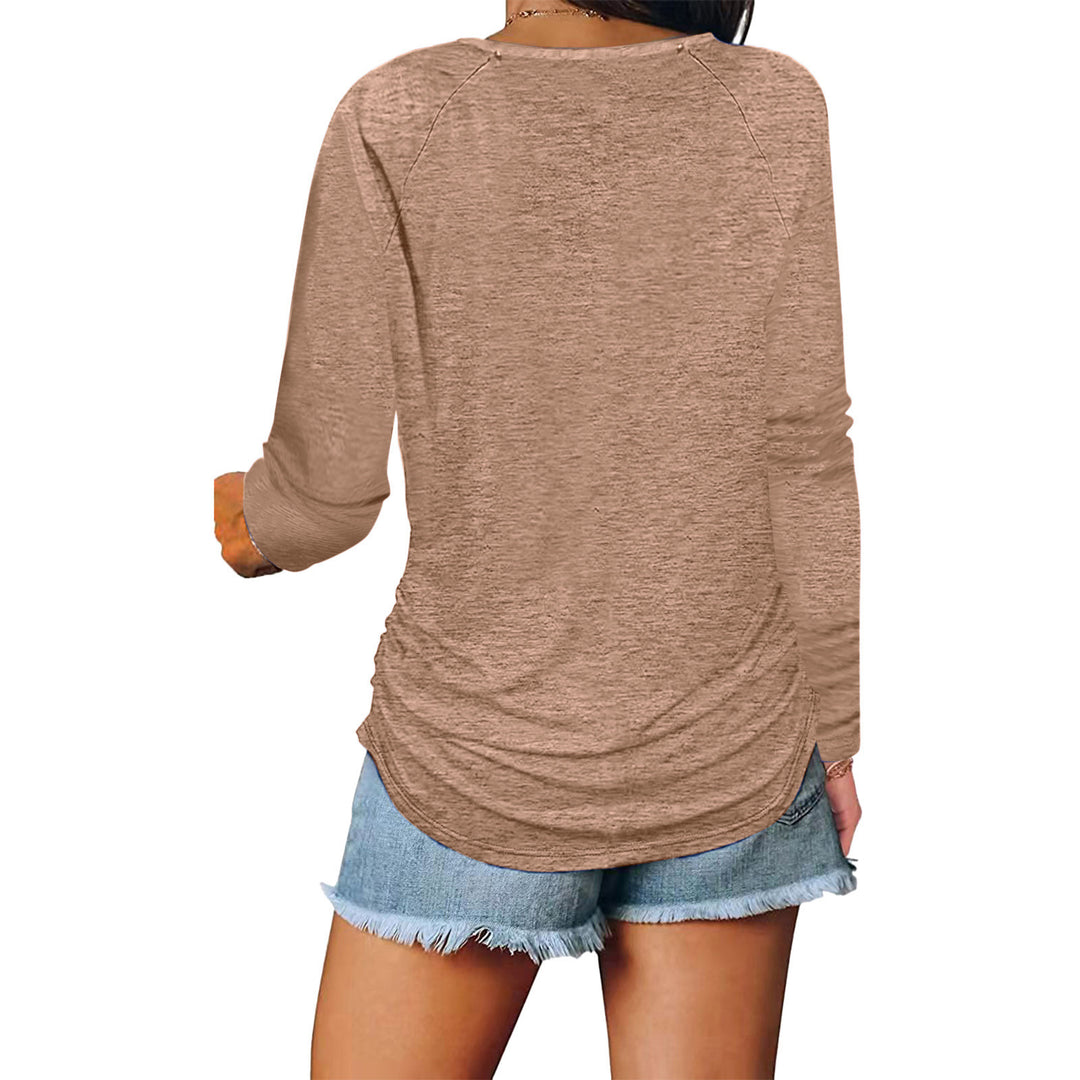 Damen Lässiges Longsleeve mit Zip-Detail EB