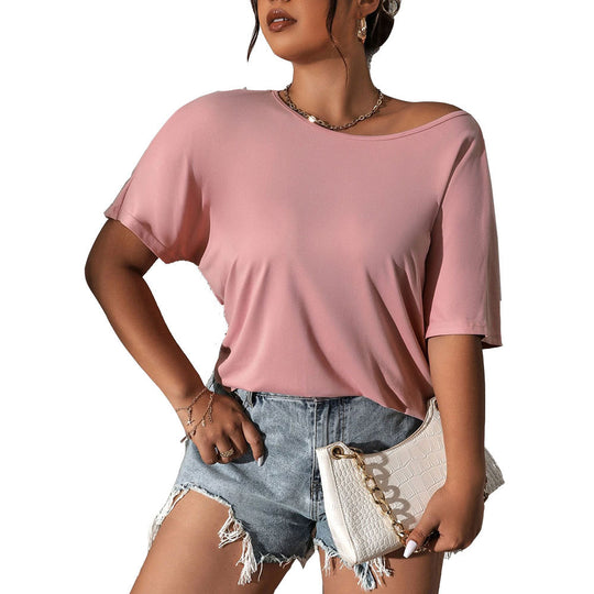 Damen lässiges Oberteil mit schickem Schulterdesign und weichem Material EB